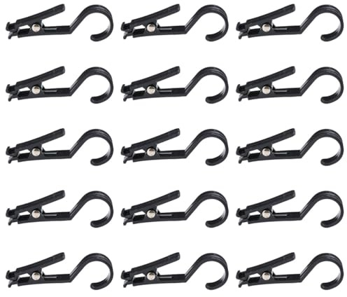 ROMISBABA 15 pezzi Clip Appendiabiti Multiuso in Abs Spesso Morsetti Resistenti Antigraffio per Tessuti Pelle e Campioni Ganci Robusti Antiscivolo per Abbigliamento e Stivali Accessori per