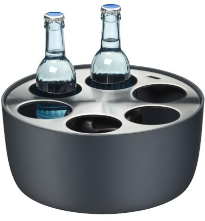 alfi Circular Bottle Cooler for 6 Bottles up to 0.50 L, Stainless Steel