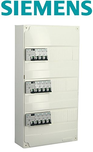 Siemens Caja magnetotérmica de alimentación con 3 filas, 39 módulos, 11 disyuntores diferenciales y 3 interruptores (NFC 15-100)