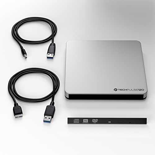 techPulse120 externes USB 3.0 Laufwerksgehäuse Leergehäuse (Gehäuse-Hülle ohne Laufwerk) Case Caddy für Slim 12,7 mm SATA Drive Laufwerke - Easy Click Einbau