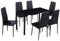 vidaXL Esstisch-Set, 7-teilig, Schwarz