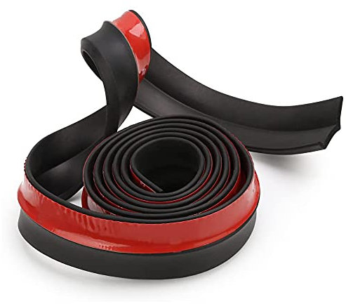 Protezione Paraurti per Auto, Protezione Paraurti Striscia di Gomma, Spoiler Anteriore Gomma Strisce, 2.5m Protezione Universale Dell'auto Adesivo, per Paraurti Anteriore e Posteriore Dell'auto