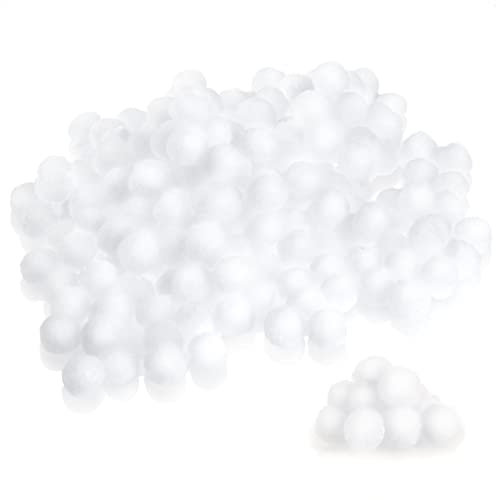 com-four® Decorazione natalizia - bellissima neve artificiale per Natale - palla di neve come decorazione per la tavola, la porta e la finestra (bianco - grande)
