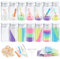 WEBEEDY 16 Set DIY Colored Sand Bottle Kit Sand Art Kit for Adults, Make Your Own Art and Craft Set Included Small Glass Bottles Wishing Bottles Ornaments Colorful Sands Beach Sea Shells Message Paper