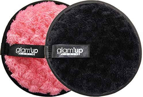 Glam'Up Paris - Disques Démaquillants Réutilisables – Eponges Nettoyantes Double Face - Nettoyage du Visage – Lavables - Pour Tous les Types de Peau - 2 Pièces