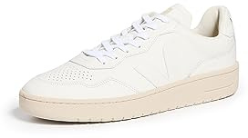 Veja V 90 Leather Men's Trainers with OT Leather Side Logo Flat Lace (Nicht-gerade Weiss, EU 46)