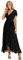Ever-Pretty Robe de Bal Femme Longue Asymétrique Dentelle Manches Courtes Col V Fluide Chic Noir 54