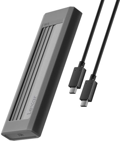 Lexar M.2 SSD Gehäuse 10Gbps USB 3.2 Gen 2 NVMe Adapter für 2230/2242/2260/2280 M.2 NVMe/SATA SSD von M Key/M+B Key