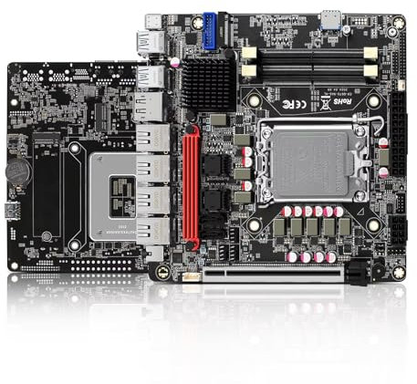 AIOPCWA Q670 LGA 1700 NAS Mainboard 6 Bay, 4 x i226 2.5GbE LAN Mini ITX Motherboard with 6× SATA3.0, 6× NVMe PC Motherboards with DDR5 8GB RAM 256GB SSD, i226-LM, PCIe x16, Type-C