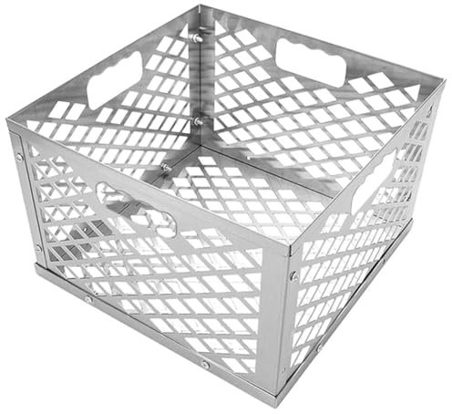 AKOOSY Contenitore in Acciaio Inossidabile Per Affumicatore Offset Accessori Per Barbecue Supporto Per Scatola Riutilizzabile