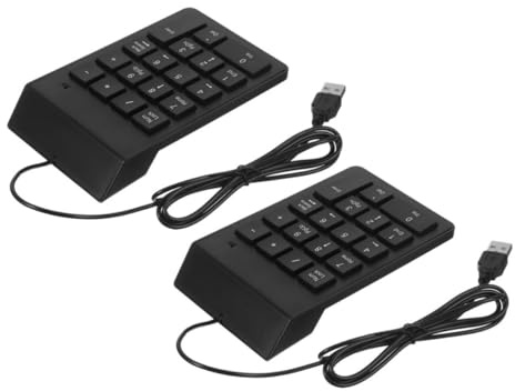 OSALADI 2pcs Usb Financial Keyboard Keys Portable Numeric Keypad for Laptop Pc Desktop Accounting Use