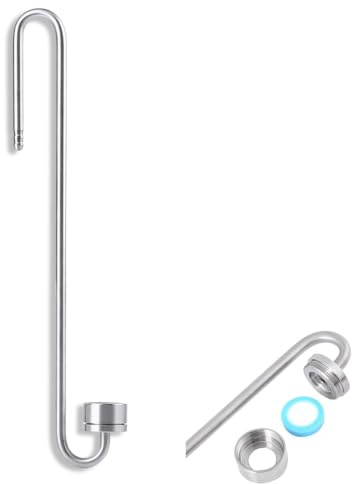 Kukyller Diffuseur de CO2, 2 Types de diffuseurs de dioxyde de Carbone en Acier Inoxydable, atomiseur pour réservoir, Fournitures pour Aquarium (M （250 mm)