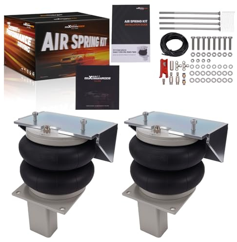 maXpeedingrods Kit sospensioni pneumatiche per Iveco Daily 35S/35L, anno di costruzione 2006-2014, trazione posteriore e anteriore, 2 molle d'aria + 4 supporti + tubo dell'aria + viti di fissaggio e