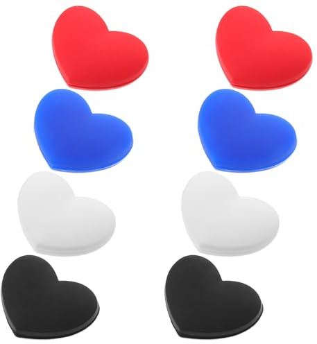 YARNOW Set 8 Pezzi Smorzatori Vibrazioni per Racchetta da Tennis in Silicone a Forma di Cuore, Ammortizzatori Antivibranti Colorati per Accessori Corde Racchette, Protezione Polso