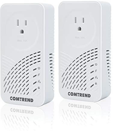 Comtrend G.hn Powerline Adapter with Pass-Through Outlet - Ultra-Fast Wired Connection to Remote Sports - Enhances Streaming & Video Quality - Alternative to WiFi - 2-Unit Kit (PG-9182PT-KIT)