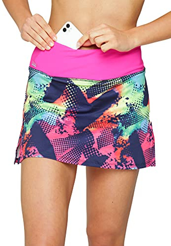 Formbelt Skort Variosports première Jupe de Sport intégré pour Le Rangement de téléphones Portables jusqu'à 6,8, clés, mouchoirs - Running, Yoga, Fitness, Gym, Brazil XL