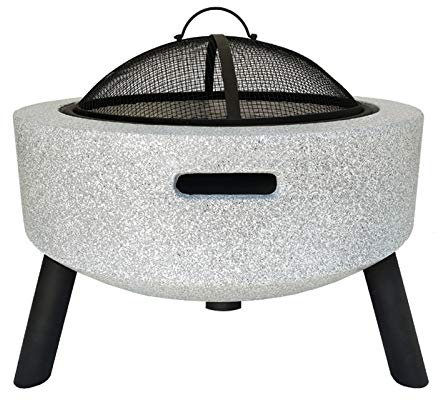 SHJC Braciere Esterno Braciere da Giardino 3 in 1 Fire Pit con Cover Protettiva per Strumento di Riscaldamento Grill All'aperto Caminetto in Inverno