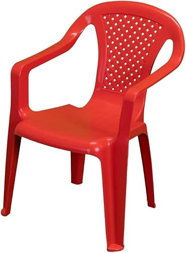 Tomaino - Set 4 Sedie per Bambini COLORE con Braccioli e Impilabili - Sedia per Bambini Colori Assortiti - Sedie Plastica Resistente per Interno ed Esterno