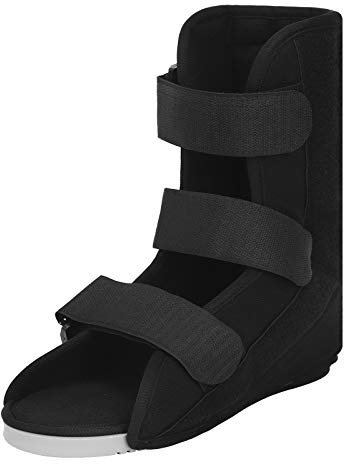 Ankle Foot Fracture Orthopedic Broken Surgical Foot Ankle Rehabilitation Wooden Walker Shoes Adjustable Walking Boot Open Toe Plaster Cast Shoes Ankle Walker Brace Support for Fractures Ligament (S)