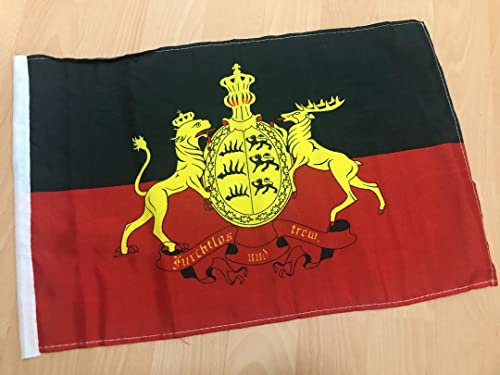 Württemberg Furchtlos und Treu Königreich Flagge/Fahne 30x45 cm
