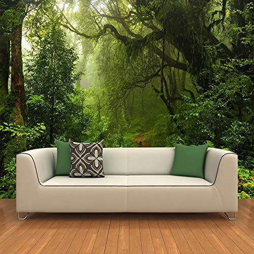 Benutzerdefinierte 3D Urwald Wandbild Fototapete Landschaft für Wände 3D Zimmer Landschaft Tapeten für Wohnzimmer Wohnkultur, 200 x 140 cm