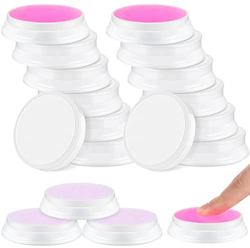24 Stück Fingerbefeuchter für Papier, Rosa, rutschfeste Finger-Feuchtigkeitspflege, langanhaltend, nasses Fingerpolster, geruchloses Wachs zum Zählen von Geld, Zusammenstellen, Sortieren von 10 g