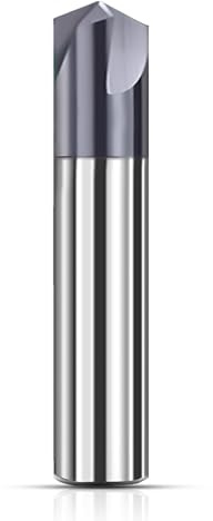 ASNOMY Fresa de vástago de metal duro de 6 mm con 3 filos, fresa de ranura en V de 120 grados, fresa CNC con revestimiento de TiAlN para máquinas herramienta y chaflaneado