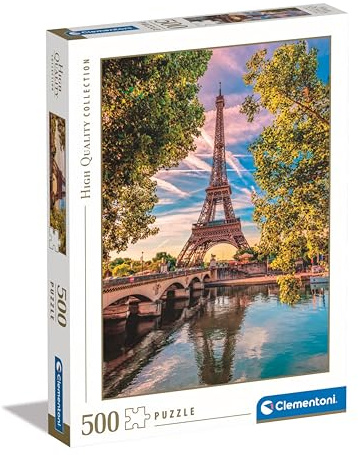 Clementoni - 35524 - Puzzle Collection - Along the Seine - 500 Pezzi - Puzzle Adulti, Puzzle Parigi, Verticale, Divertimento Per Adulti, Made In Italy