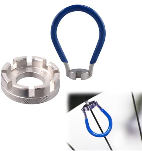 1 Pezzi Bicicletta Tiraraggi, 6 in 1 Bici Raggi della Ruota Chiave Tendiraggi Bicicletta Chiave, Tira Raggi, Tiraraggi Raggi, Tiraraggi Universale per Regolare i Cerchi di Biciclette 10-15 raggi bici