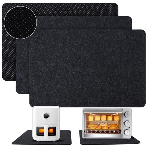 Votoko 3 stycken värmebeständiga underlägg, brandsäkert underlag, värmeskyddsplatta, värmeskyddsplatta, brandskyddsfilt för luftfritös, underlägg kaffemaskin, mikrovågsugnar, brödrost (30 x 44 cm)