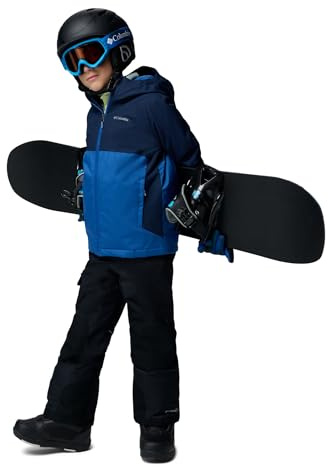 Columbia Youth Boys Alpine Action 3 Jacket, Ski Jacket, Mountain Blue Melange/Collegiate Navy, Small