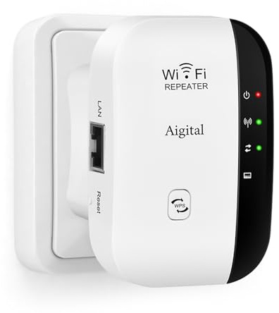 300 Mbit/s WLAN Verstärker Repeater, WiFi Extender Booster mit LAN Port und WPS,Mini Internet Verstaerker kompatibel zu Allen WLAN Geräten