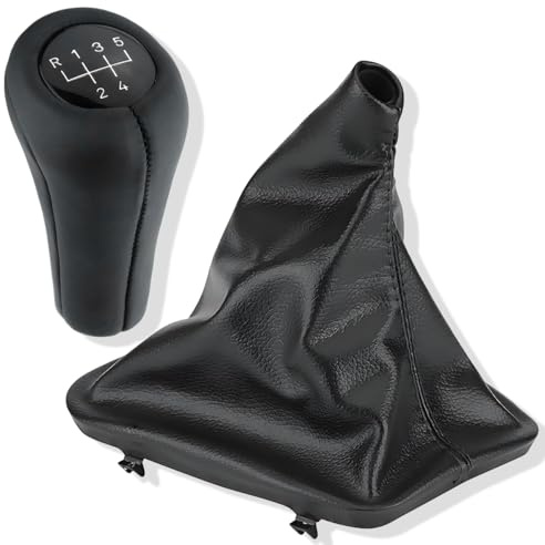 ZAMDOE Car Gear Shift Knob 5 Speed for BMW 3 SERIES E36 E46 E90 E91 E92 E93 E60 E61 E83 E34 E38 E39 E53 E63 E64 F20 F30 M3 M4 M5 X1 X5 X6 X3 Gearbox Stick Shifter Lever Knob with Dust Cover Boot