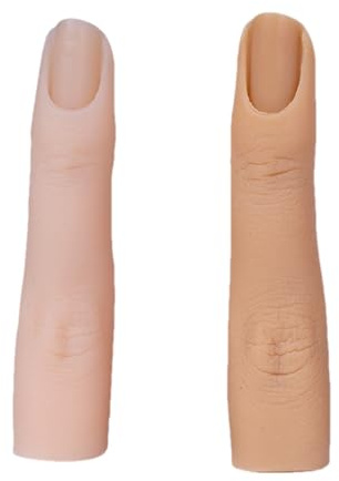 Main D'entraînement Pour Ongles En Acrylique – Main D'entraînement En Silicone Avec 200 Faux Ongles, Doigts Mobiles Flexibles | Modèle Réglable Pour Manucure Et Bricolage, Pratique Du Nail Ar