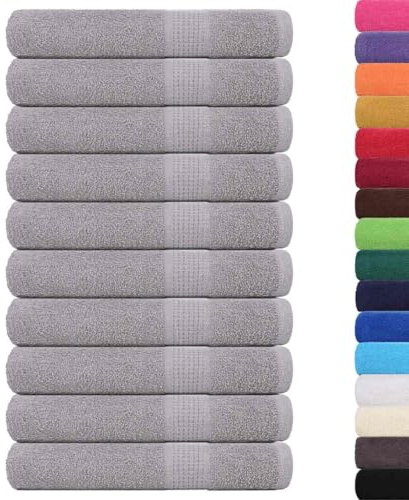 Genérico Toallas de Sauna FROGN 10 uds Gris 80x200 cm 360 g/m²,Casa y jardín,Ropa de casa,Toallas-136841