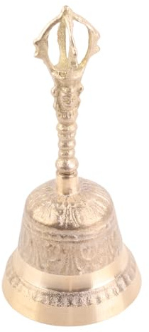 HEEPDD Campana de Mano, Campana de Mano Hecha a de Latón con de Feng Shui con Superficie Lisa Estilo Retro para Restaurantes Hoteles Tiendas Servicio Almuerzo para (Como se muestra)