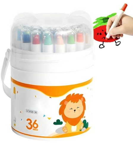 Rotuladores de crayones de papel, herramienta de escritura suave, varillas de cera no tóxicas, suministros artísticos giratorios, incluyendo varios colores, paquete de plomo borrable, actividad