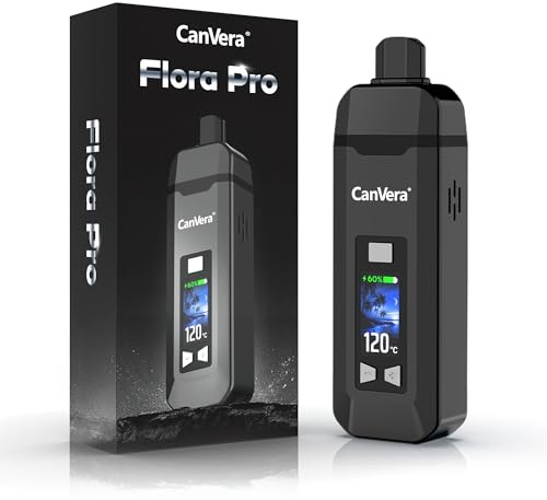 Flora Pro Dry Herb Vaporiser with Dual Heating System 20s Heat-Up, Precise Temperature Control 93–249°C, 0.3g Ceramic Chamber, Cleaning Tools & Type-C Cable Included(No Nicotine)
