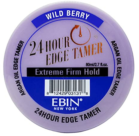 EBIN NEW YORK 24 Hour Edge Tamer Refresh – Extreme Firm Hold, 2.7 Oz, Wild Berry – No Flaking, No White Residue, Shine and Smooth with Argan Oil & Castor Oil
