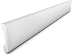 5 pezzi / 10 metri battiscopa – bianco – 2 metri – materiale duro/simile alla plastica – decorazione – Parete – pavimento – soffitto (DP2)