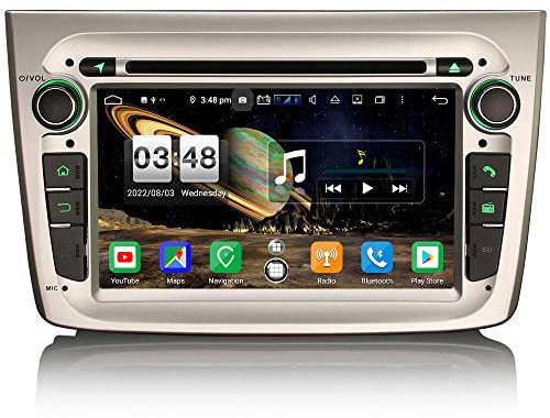 ERISIN 7 pollici Autoradio Android 14 GPS Navigatore per Alfa Romeo Mito Supporto Wireless CarPlay Android Auto DSP Wifi 4G DAB+ FM Radio RDS OBD2 USB DVD CD Schermo tattile 8-Core 4GB RAM+64GB ROM