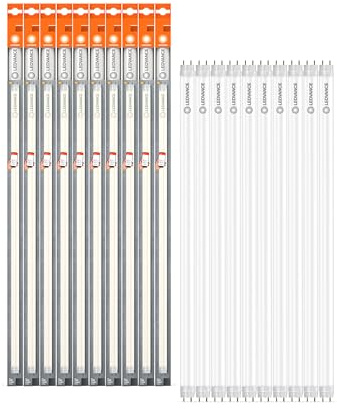 LEDVANCE Tube LED intelligent avec technologie WiFi, G13-base, optique mate,Couleur de la lumière modifiable (2700K-6500K), 1100 Lumen, Remplacement de la traditionnelle 18W-Ampoules 10-Pack