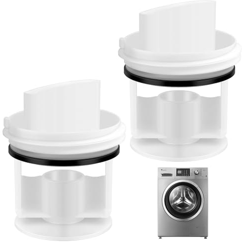 2 Pack Neff Washing Machine Lint Filter, Bosch Siemens Washing Machine Filter Replacement,Easy To Install and Clean Washing Machine Lint Filter,Suitable for 00647920/00605010/00602008/605010/(white)