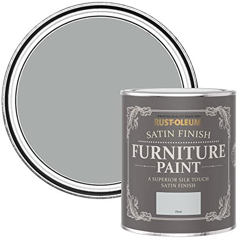 Rust-Oleum Light Grey Furniture Paint in Satin Finish - Dove 750ml