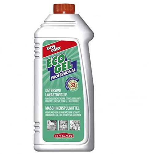Blanc HYGIENIC Profi Gläser- und Geschirrspülmittel unyrain ECO GEL, 6x 500 ml – sehr ergiebiges Maschinengeschirrspülgel für die Spülmaschine, phosphat- und chlorfrei