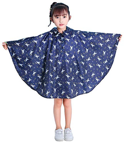 Gaga city Manteau imperméable licorne fille avec Sac pour Filles garçons Licorne bleue/XL/8-12 ans