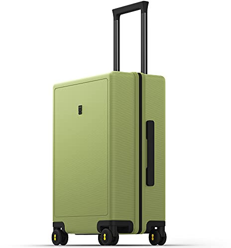 LEVEL8 Handgepäck Koffer Leicht aus 100% Polycarbonat,Koffer Trolleys Hartschalen,TSA,8 Spinner Rollkoffer Reisekoffer Elegance Micro-Diamond Textured Design(54cm,40L,Grün)