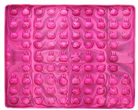 Collory Happy Pets (Ø 2,3cm) Silikon Backmatte, Tiergesichter Backform für Hundekekse, Gummibärchen, Pralinen und Bonbons, Antihaftend und Lebensmittelecht (BPA-Frei)