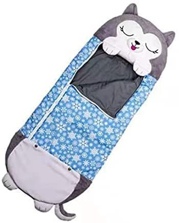 YOWEIN Kids Sleeping Bag With Pillow - 2 in 1 Foldable Comfortable Design for Camping, 71 x 28.4 inch