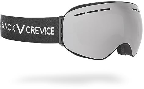 Black Crevice Skibrille, mit sphärischen Gläsern, black/silver mirror